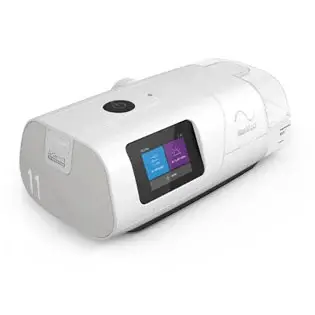 AirCurve 11 ASV PaceWave adaptiivinen servoventilaattori oikealta ylhäältäpäin kuvattuna.