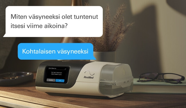 myair-sovelluksen-näyttö-care-check-in-cpap-potilaille-resmed